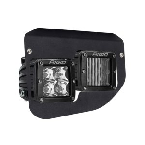 Ford Super Duty Fog Light Mount Kit - Front - Rigid Industries - Dual Fog Kit with D-Series SAE Pro and Spot Lights - `20-`27